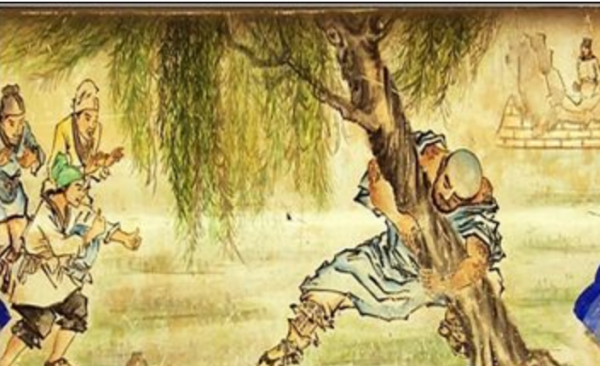 鲁智深倒拔垂杨柳后说的第一句话是什么话 